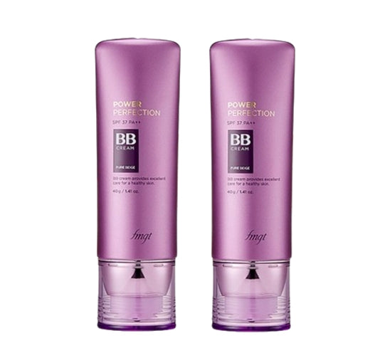 2 x THE FACE SHOP Power Perfection BB Cream 40g  SPF 37 PA++ (V103 Pure Beige) from Korea