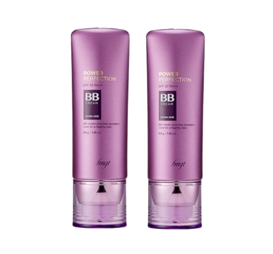 2 x THE FACE SHOP Power Perfection BB Cream 40g  SPF 37 PA++ (V201 Apricot Beige) from Korea