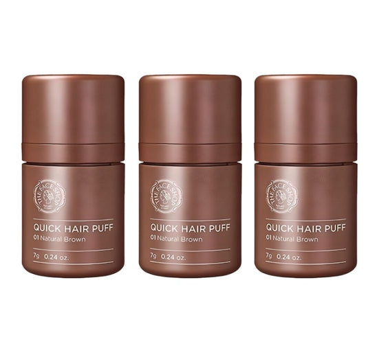 3 x THE FACE SHOP Quick Hair Puff 7g 01 Natural Brown from Korea