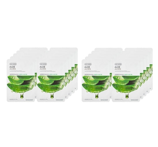 20 x THE FACE SHOP Real Nature Aloe Face Mask from Korea