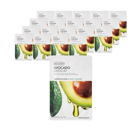 20 x THE FACE SHOP Real Nature Avocado Face Mask 20g from Korea