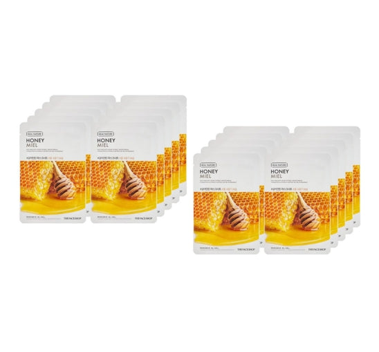 20 x THE FACE SHOP Real Nature Honey Face Mask 20g from Korea