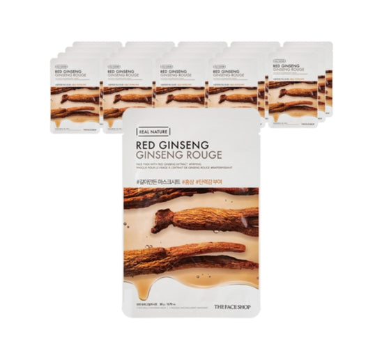 20 x THE FACE SHOP Real Nature Red Ginseng Face Mask 20g from Korea