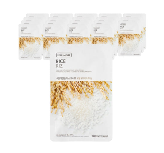 20 x THE FACE SHOP Real Nature Rice Face Mask 20g from Korea