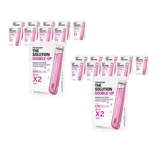 20 x THE FACE SHOP The Solution Double-Up Firming Face Mask 22ml from Korea