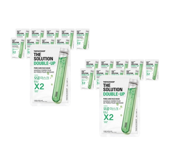 20 x THE FACE SHOP The Solution Double-Up Pore Care Face Mask 20ml from Korea