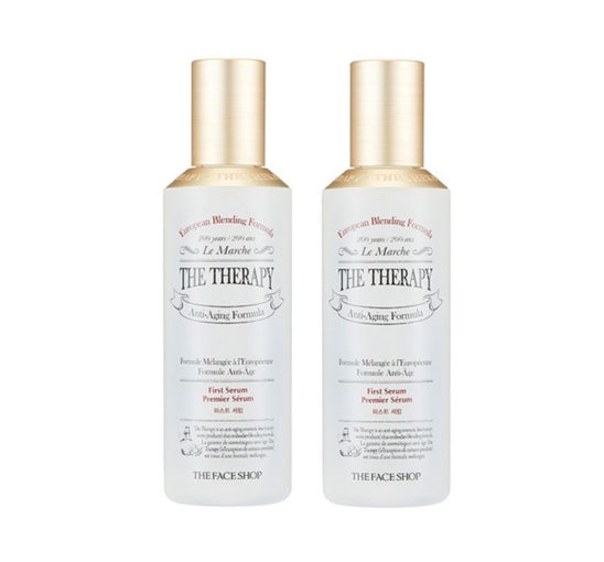 2 x THE FACE SHOP The Therapy First Serum 130ml – Anti‑Aging Hydrating Essence from Korea