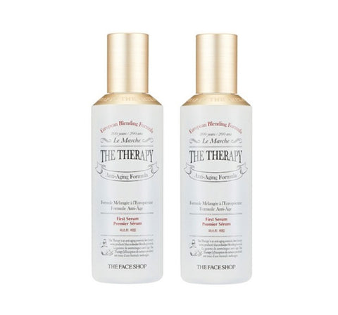 2 x THE FACE SHOP The Therapy First Serum 130ml – Anti‑Aging Hydrating Essence from Korea