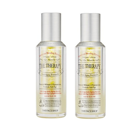2 x THE FACE SHOP The Therapy Oil-Drop Anti-Aging Facial Serum 45ml from Korea