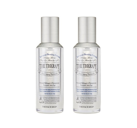 2 x THE FACE SHOP The Therapy Water-Drop Anti-Aging Facial Serum 45ml - Deep Hydration & Wrinkle Care from Korea