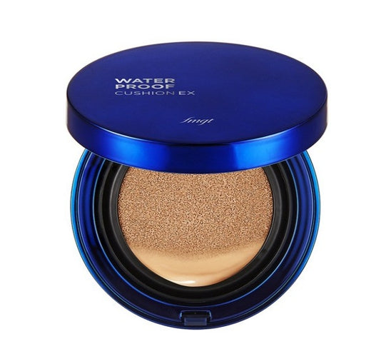 THE FACE SHOP Water Proof Cushion EX 15g SPF50+ PA++++ (V201 Apricot Beige) – Long‑Wear Cushion Foundation from Korea
