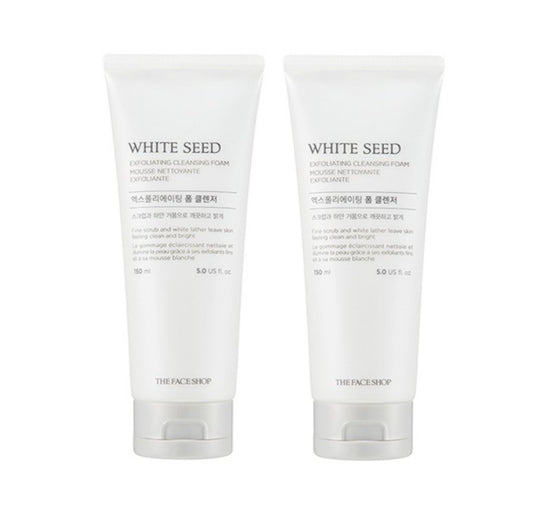 2 x THE FACE SHOP White Seed Exfoliating Cleansing Foam 150ml from Korea