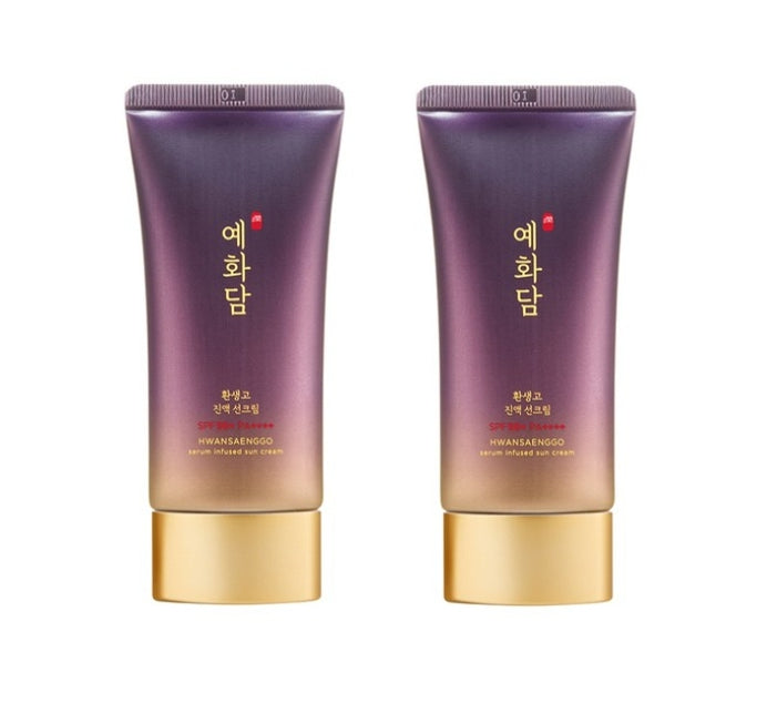 2 x THE FACE SHOP Yehwadam Hwansaenggo Serum Infused Sun Cream 50ml from Korea by THE FACE SHOP Yehwadam