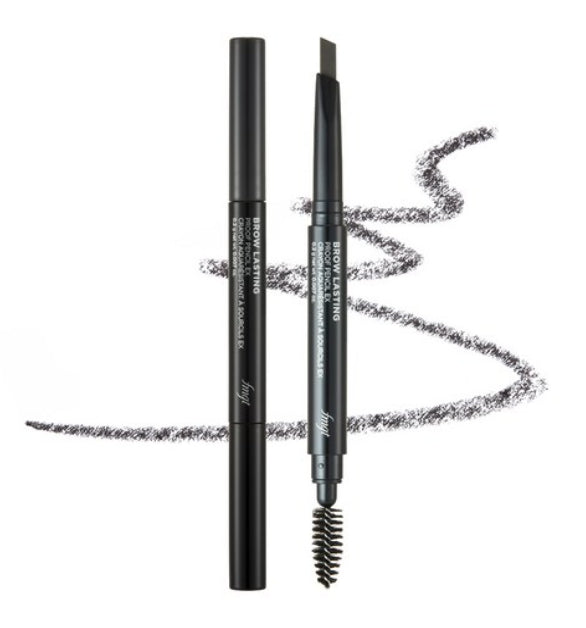 3 x THE FACE SHOP fmgt Brow Lasting Proof Pencil EX 0.2g (05 Dark Gray) – Long‑Wear Waterproof Brow Definer from Korea