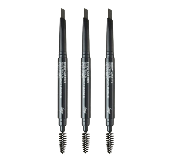 3 x THE FACE SHOP fmgt Brow Lasting Proof Pencil EX 0.2g (05 Dark Gray) – Long‑Wear Waterproof Brow Definer from Korea