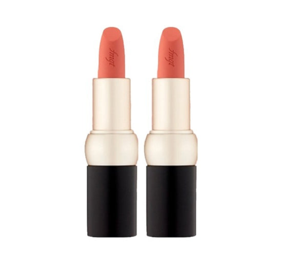 2 x THE FACE SHOP fmgt New Bold Velvet Lipstick, No. 21 Cover Orange from Korea