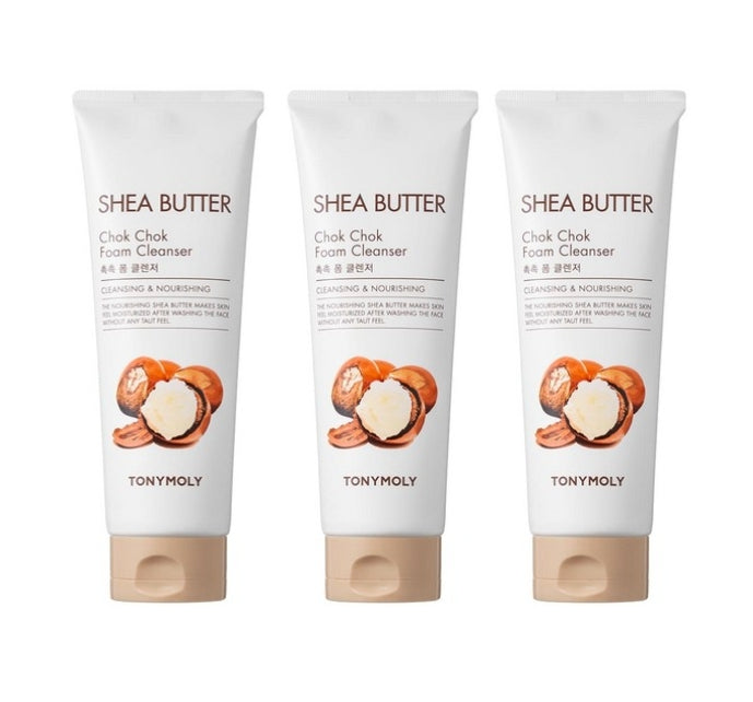 3 x TONYMOLY Shea Butter Chok Chok Foam Cleanser 250ml from Korea by TONYMOLY