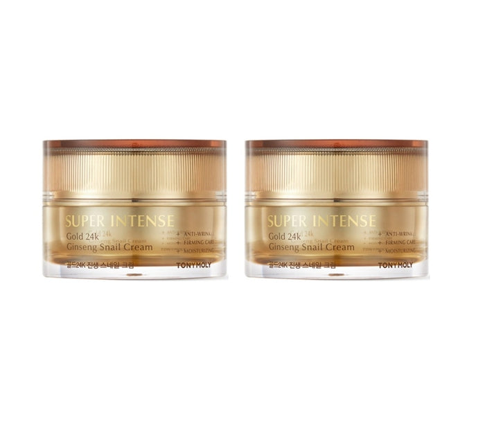 2 x TONYMOLY Super Intense Gold 24K Gingseng Snail Cream 50ml from Korea by TONYMOLY