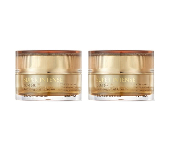 2 x TONYMOLY Super Intense Gold 24K Gingseng Snail Cream 50ml from Korea by TONYMOLY