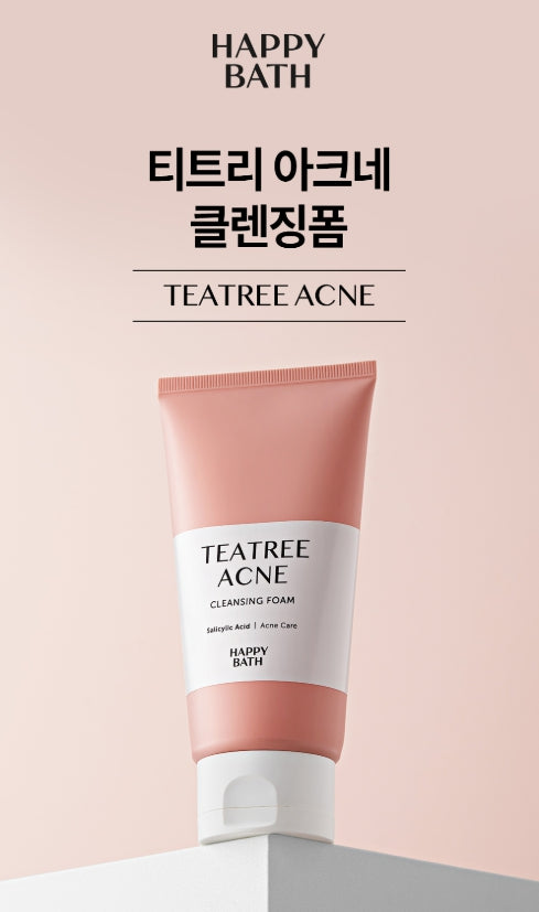 2 x HAPPY BATH Tea Tree Acne Cleansing Foam 150g from Korea by HAPPY BATH