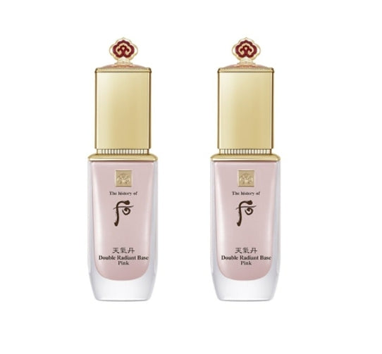 2 x The History of Whoo Cheongidan Hwahyun Double Radiant Base PINK 40ml from Korea by The History of Whoo