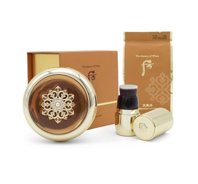 The History of Whoo Cheongidan Hwahyun Radiant Essence Cushion #21 April 2025 Set (5 Items) from Korea by The History of Whoo