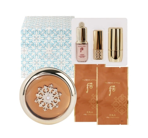 The History of Whoo Cheongidan Hwahyun Radiant Essence Cushion Holiday Edition #21 Nov. 2025 Set (6 Items) from Korea