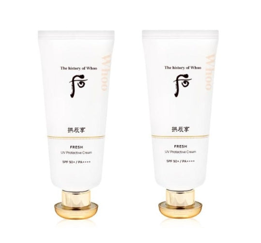 2 x The History of Whoo Gongjinhyang Jinhaeyoon Fresh UV Protective Cream 60ml from Korea by The History of Whoo