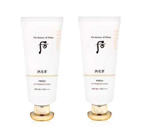 2 x The History of Whoo Gongjinhyang Jinhaeyoon Fresh UV Protective Cream 60ml from Korea by The History of Whoo