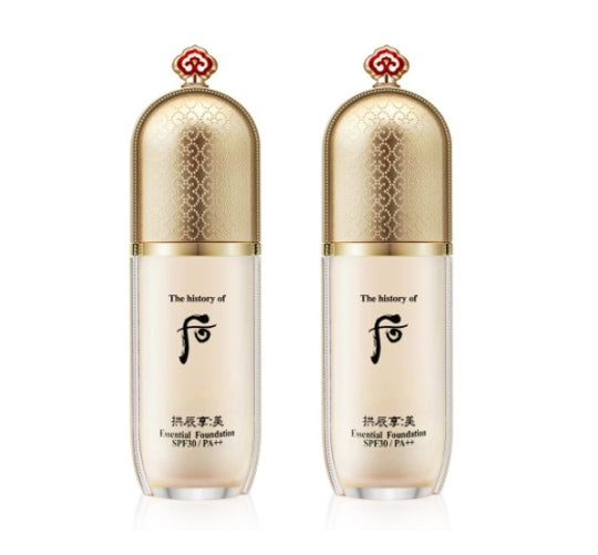 2 x The History of Whoo Gongjinhyang:Mi Essential Foundation #1, #2 40ml from Korea by The History of Whoo