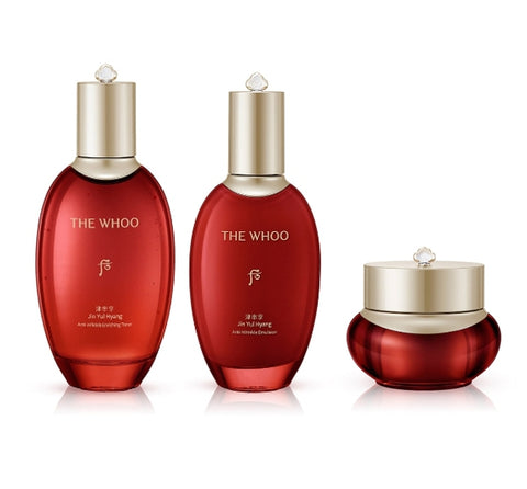 The History of Whoo Jinyulhyang Anti Wrinkle Toner 150ml + Emulsion 150ml + Cream 50ml from Korea