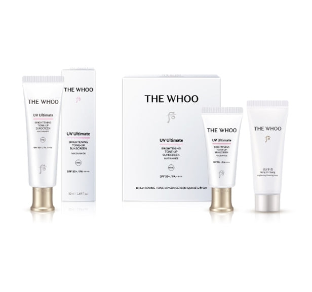 The History of Whoo UV Ultimate Brightening Tone-Up Sunscreen Sep. 2025 Set(3 Items) from Korea