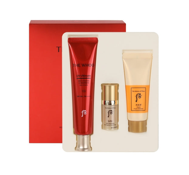 The History of Whoo UV Ultimate Red Vitamin Sunscreen Sep. 2025 Set (3 Items) from Korea