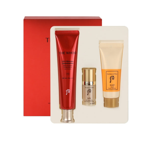 The History of Whoo UV Ultimate Red Vitamin Sunscreen Sep. 2025 Set (3 Items) from Korea
