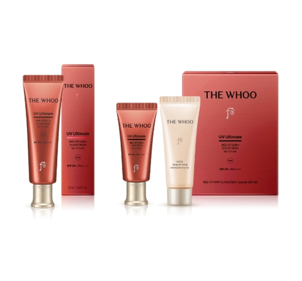 The History of Whoo UV Ultimate Red Vitamin Sunscreen Sep. 2025 Set (3 Items) from Korea