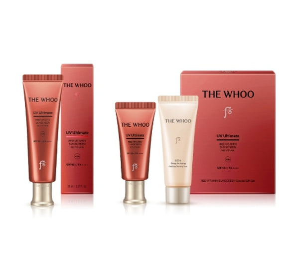 The History of Whoo UV Ultimate Red Vitamin Sunscreen Sep. 2025 Set (3 Items) from Korea