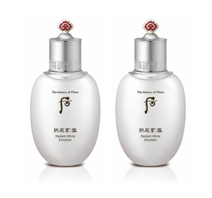 2 x The History of Whoo Gongjinhyang:Seol Mibaek Radiant White Emulsion 110ml from Korea by The History of Whoo