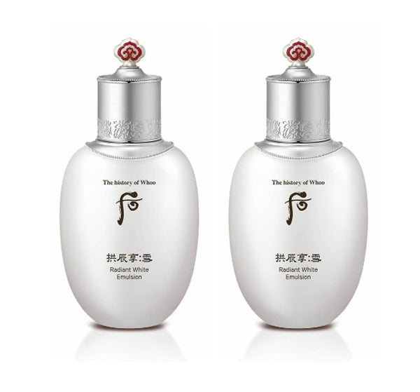 2 x The History of Whoo Gongjinhyang:Seol Mibaek Radiant White Emulsion 110ml from Korea by The History of Whoo