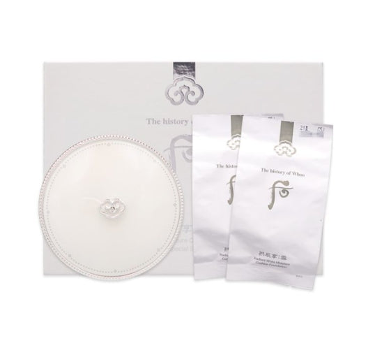 Die Geschichte von whoo Gongjinhyang:Seol Radiant White Moisture Cushion Foundation #21 April 2025 Set (4 Artikel) aus Korea