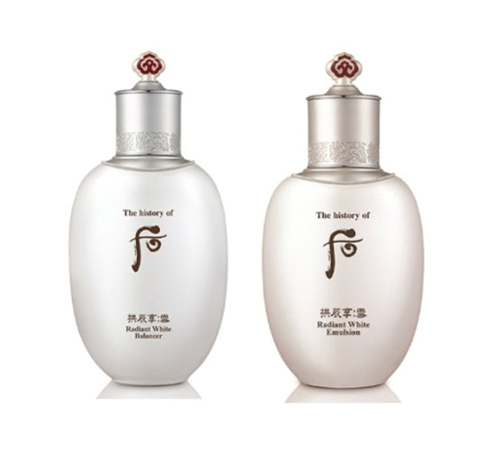 The history of whoo Gongjinhyang:Seol Mibaek Radiant White Balancer + Emulsion Set (2 Items) from Korea by The History of Whoo