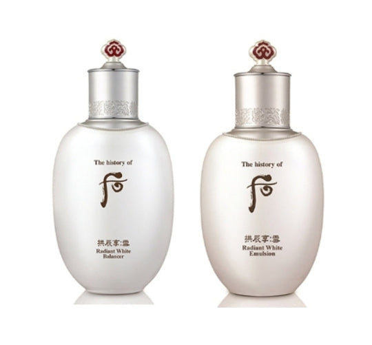 The history of whoo Gongjinhyang:Seol Mibaek Radiant White Balancer + Emulsion Set (2 Items) from Korea