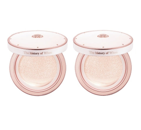 2 x The history of whoo Gongjinhyang:Seol Radiant White Tone Up Sun Cushion Pack (Main 13g + Refill 13g) or Refill from Korea by The History of Whoo