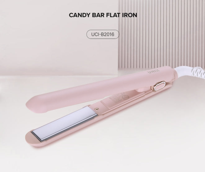 UNIX Candy Bar Flat Iron Light Pink Colour, Universal Voltage from Korea