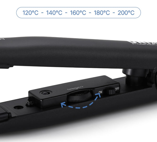 UNIX Ceramic Hair Flat Iron (Black & Black), Universal Voltage from Korea