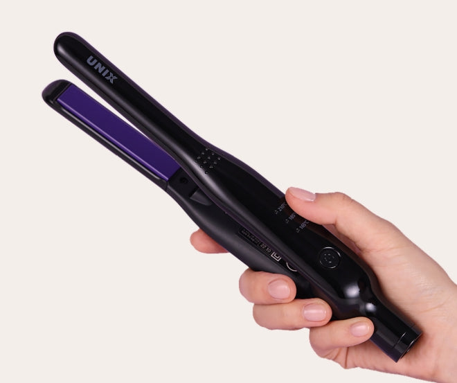 UNIX Easy Volume Slim Flat Iron Black Colour, Universal Voltage from Korea