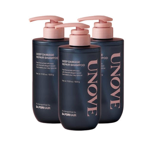 3 X UNOVE Deep Damage Repair Shampoo 500g from Korea by UNOVE