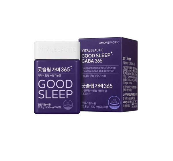 VITALBEAUTIE Good Sleep GABA 365 (30-day supply, 60 Capsules) from Korea by VITALBEAUTIE