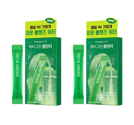 2 x VITALBEAUTIE Meta Green Clean Tea (10 Sticks) from Korea