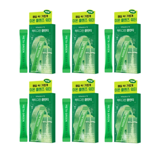6 x VITALBEAUTIE Meta Green Clean Tea (10 Sticks) from Korea