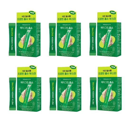 6 x VITALBEAUTIE Meta Green Enzyme (14 Sticks) from Korea